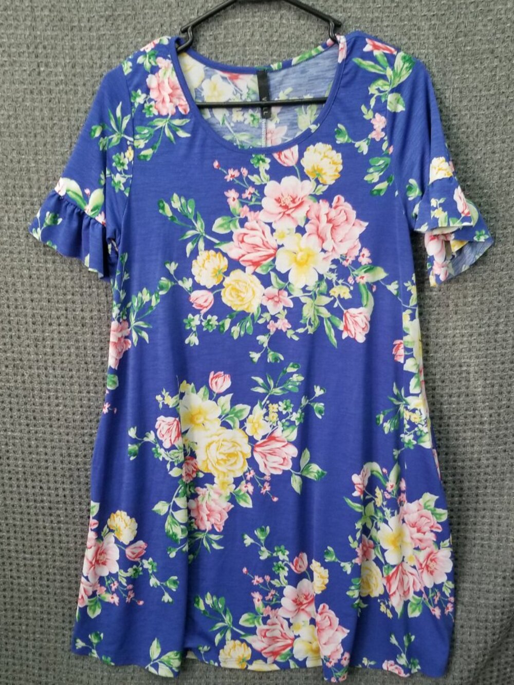 Voll floral Blue Dress Women's